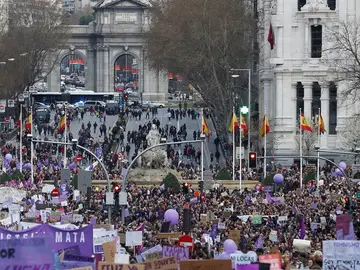 La manifestación del 8M celebrada en Madrid