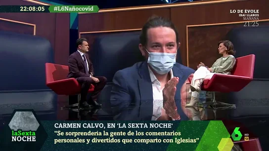 Carmen Calvo: "Muchos se sorprenderían de los comentarios personales y divertidos que comparto con Pablo Iglesias" Carmen Calvo: "Muchos se sorprenderían de los comentarios personales y divertidos que comparto con Pablo Iglesias"