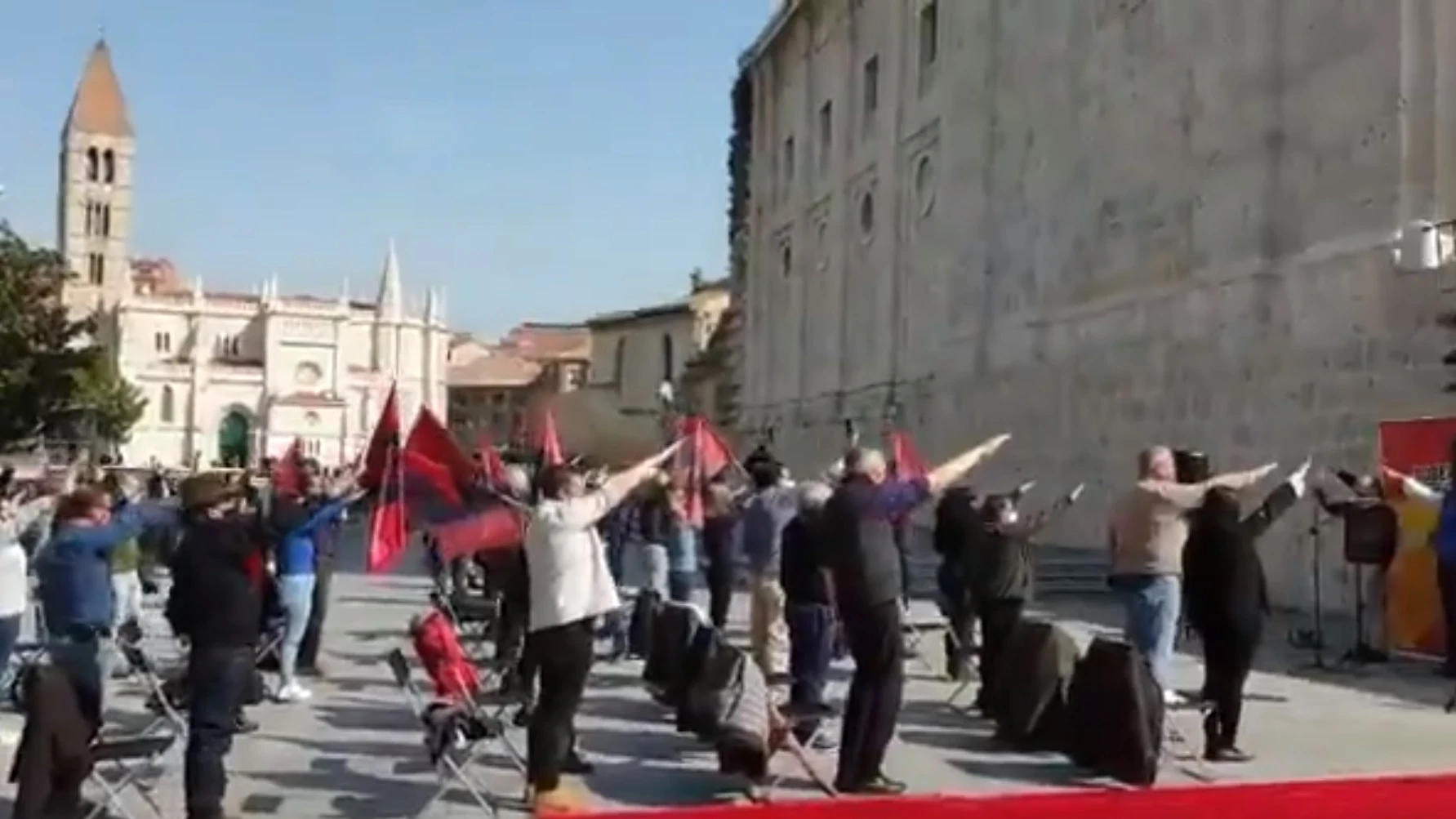 Manifestación de la Falange en Valladolid