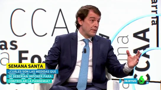 El mensaje de Mañueco a Díaz Ayuso por las medidas para Semana Santa: "Esta pandemia supera a cualquier comunidad" El mensaje de Mañueco a Díaz Ayuso por las medidas para Semana Santa: "Esta pandemia supera a cualquier comunidad"