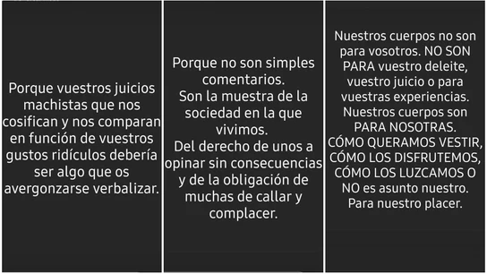 Palabras de Marta Nieto en Instagram Palabras de Marta Nieto en Instagram