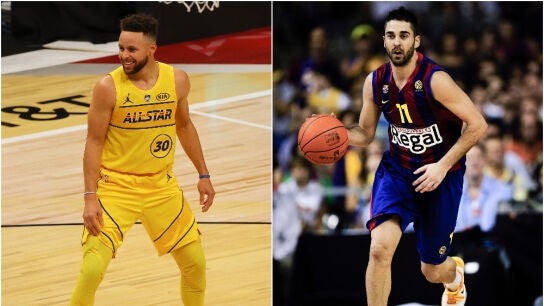 Steephen Curry y Juan Carlos Navarro