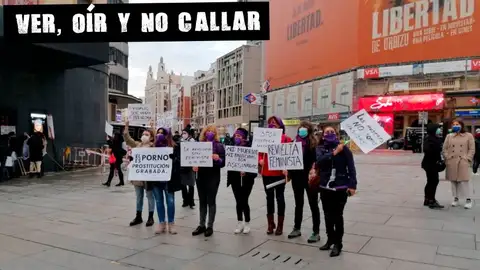 Manifestación espontánea por el 8M en Madrid Manifestación espontánea por el 8M en Madrid