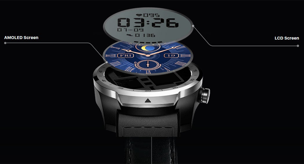 La doble pantalla del TicWatch Pro S