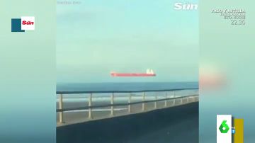 La respuesta científica a la misteriosa imagen de un barco que 'vuela' sobre el mar en Inglaterra