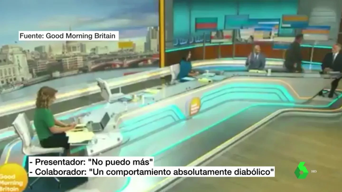 Tensión en Reino Unido tras la explosiva entrevista a Meghan Markle: un presentador abandona su plató tras asegurar que la duquesa es "despreciable, cruel y egoísta" Tensión en Reino Unido tras la explosiva entrevista a Meghan Markle: un presentador abandona su plató tras asegurar que la duquesa es "despreciable, cruel y egoísta"
