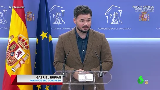 La reacción de Wyoming ante la "amenaza de tipo duro" de Gabriel Rufián al Gobierno La reacción de Wyoming ante la "amenaza de tipo duro" de Gabriel Rufián al Gobierno