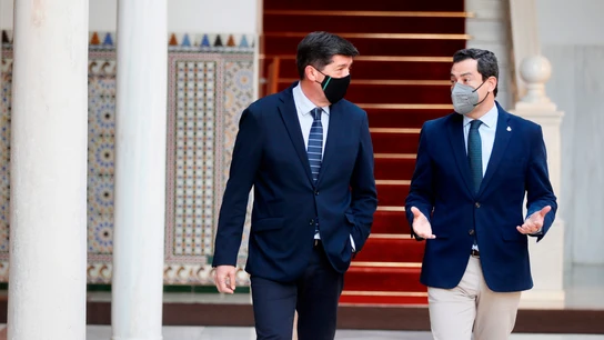 El presidente y el vicepresidente de la Junta de Andalucía, Juanma Moreno y Juan Marín El presidente y el vicepresidente de la Junta de Andalucía, Juanma Moreno y Juan Marín
