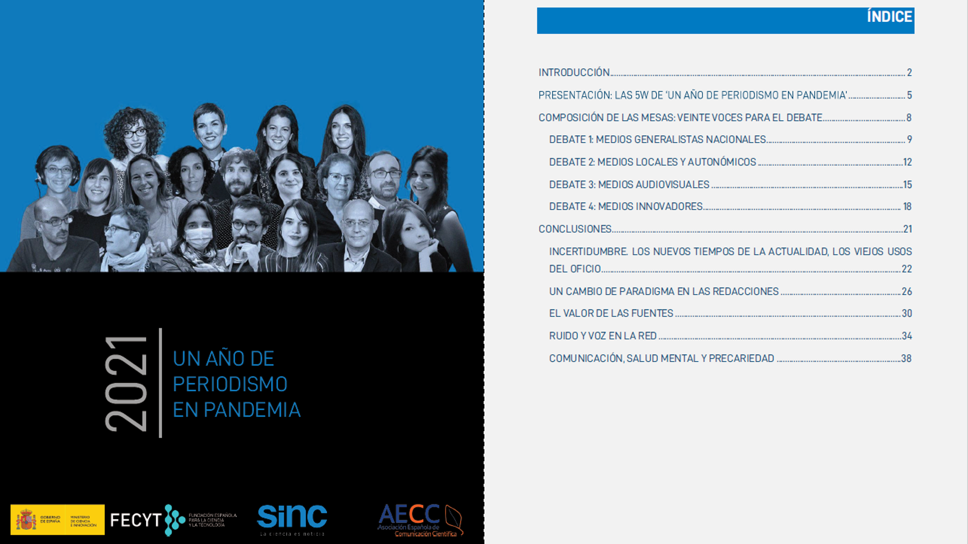Un cuaderno de notas colectivo recoge las reflexiones de veinte periodistas tras un ano de pandemia