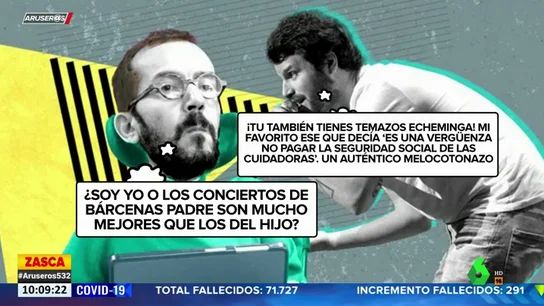 Cruce de 'pullas' entre Echenique y Taburete: "Los conciertos de Bárcenas son mejores que los de su hijo" Cruce de 'pullas' entre Echenique y Taburete: "Los conciertos de Bárcenas son mejores que los de su hijo"