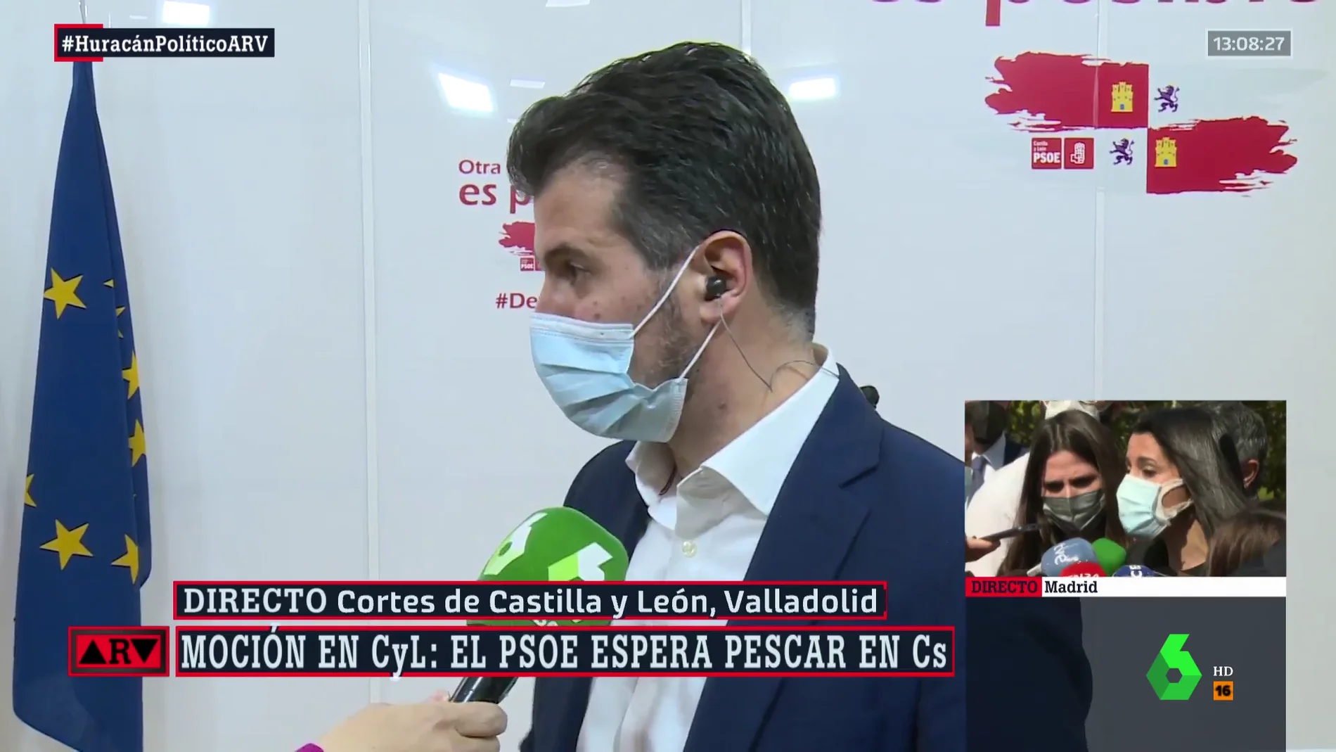 El secretario general del PSOE en Castilla y León, Luis Tudanca, en ARV.