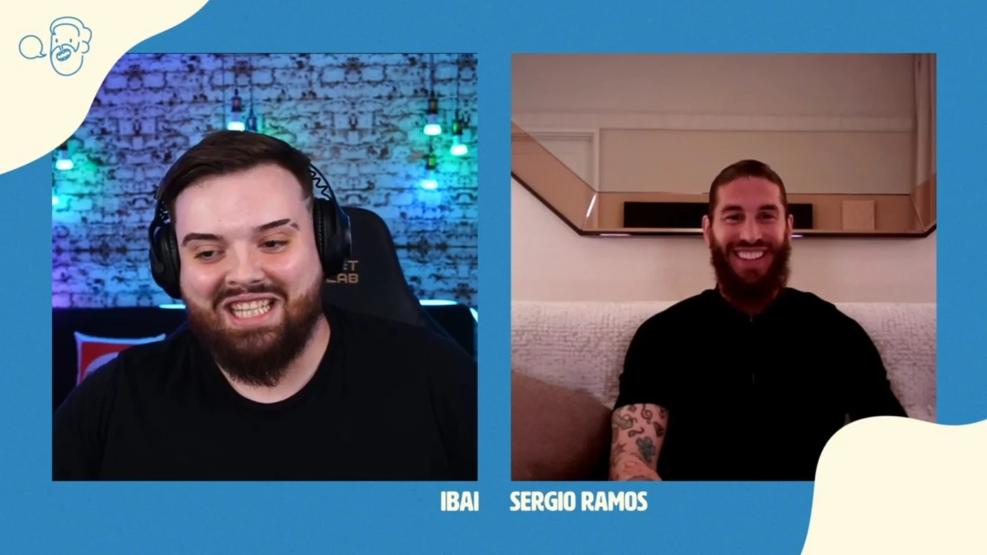 Ibai Llanos y Sergio Ramos Ibai Llanos y Sergio Ramos