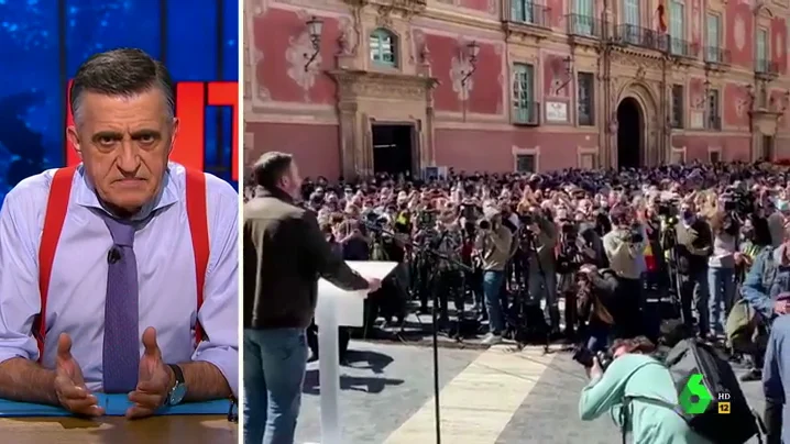 La crítica de Wyoming al acto multitudinario de Abascal en Murcia: "Para ser un peligro tendrían que ser mujeres celebrando el 8M"