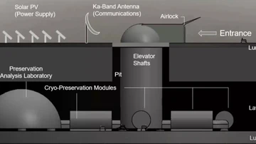 Modelo de tubos de lava lunares propuesto por los investigadores