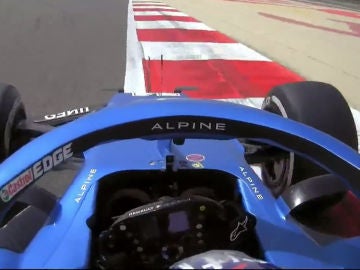 Fernando Alonso, en el Alpine A521