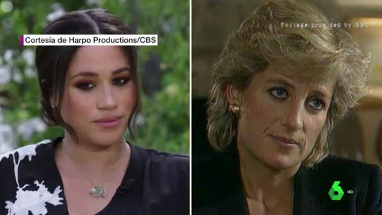 A la izquierda, Meghan Markle; a la derecha, Diana de Gales A la izquierda, Meghan Markle; a la derecha, Diana de Gales