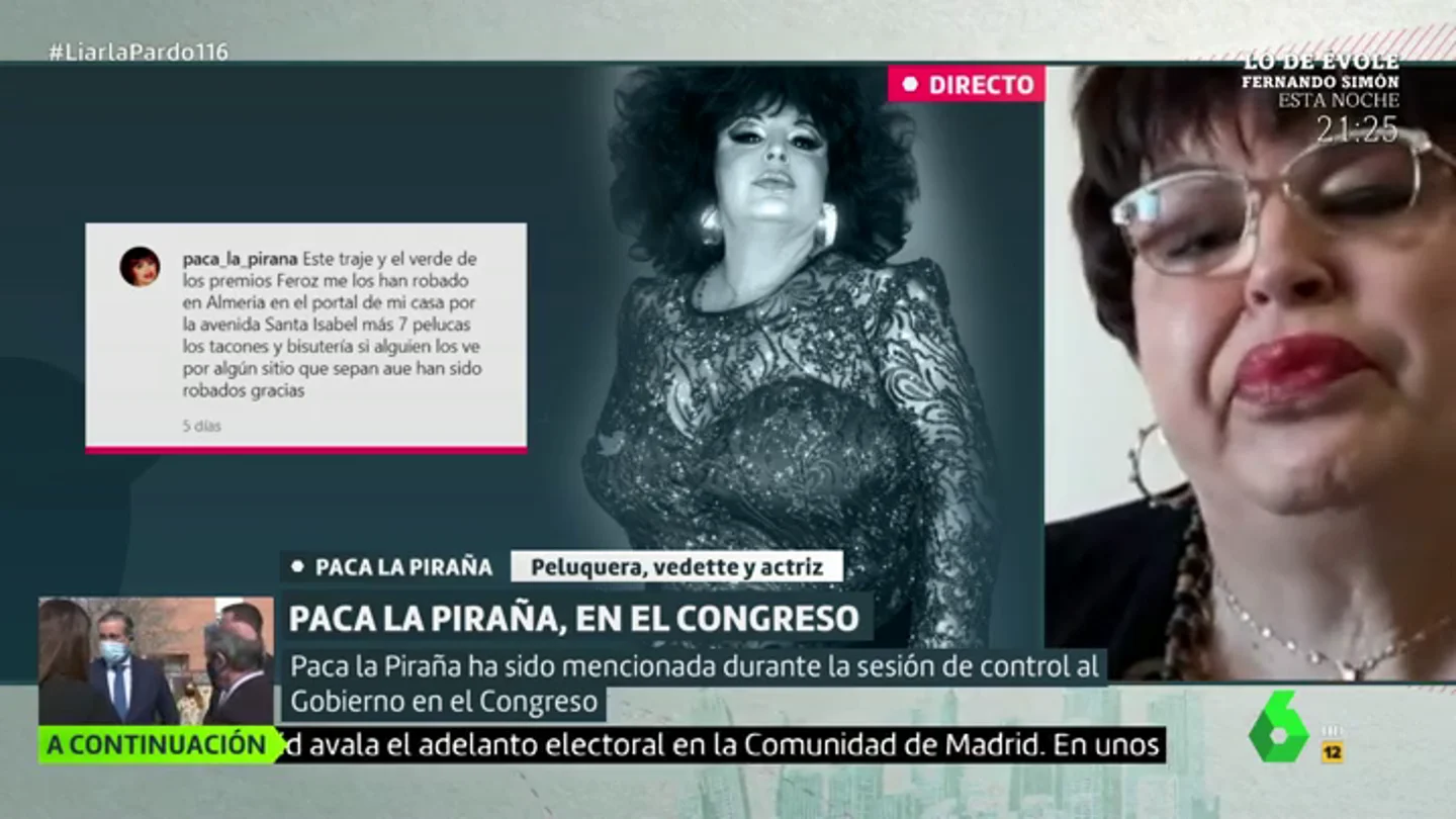 Paca la Piraña denuncia un robo en su portal: "Me han robado las pelucas y me han dejado pelada" Paca la Piraña denuncia un robo en su portal: "Me han robado las pelucas y me han dejado pelada"