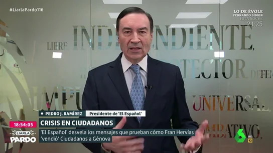 Pedro J. Ramírez cuestiona la "OPA hostil" del PP a Ciudadanos: "Se está pasando de frenada" Pedro J. Ramírez cuestiona la "OPA hostil" del PP a Ciudadanos: "Se está pasando de frenada"