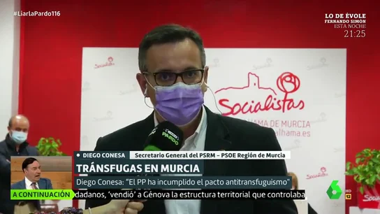 El líder del PSOE en Murcia arremete contra el PP de López Miras: "Es corrupción democrática pura y dura El líder del PSOE en Murcia arremete contra el PP de López Miras: "Es corrupción democrática pura y dura