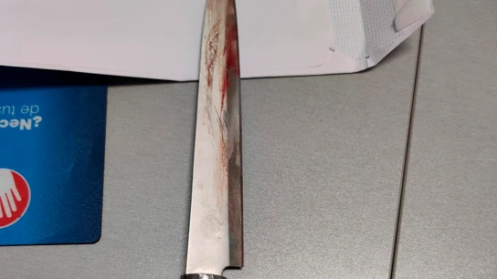 Imagen del cuchillo que blandía el hombre de 90 años Imagen del cuchillo que blandía el hombre de 90 años