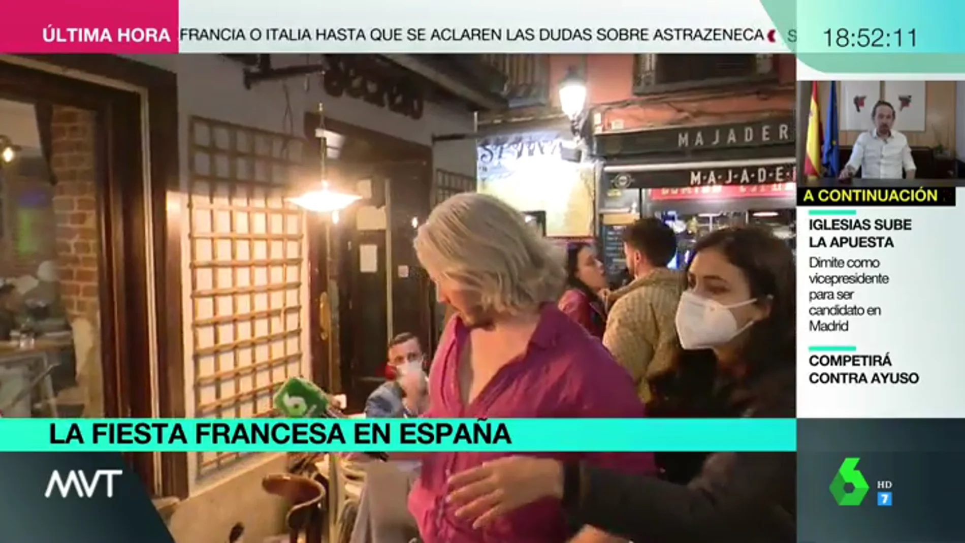 Turistas franceses en Madrid increpan a una reportera de laSexta