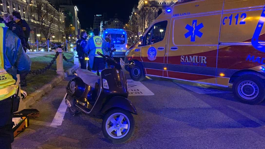 Fallece un motorista tras colisionar con otra motocicleta en Cibeles, en Madrid Fallece un motorista tras colisionar con otra motocicleta en Cibeles, en Madrid