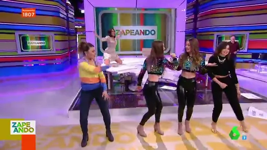Valeria Ros, Lorena Castell y Marta Torné lo dan todo bailando con Twin Melody Valeria Ros, Lorena Castell y Marta Torné lo dan todo bailando con Twin Melody