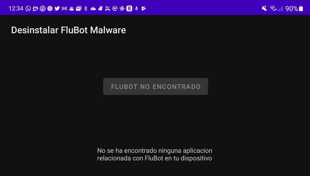 Desinstalador de FluBot para Android.
