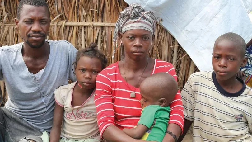 Una familia de Mozambique