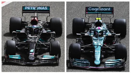 Mercedes W12 y AMR21 en los test de Baréin Mercedes W12 y AMR21 en los test de Baréin