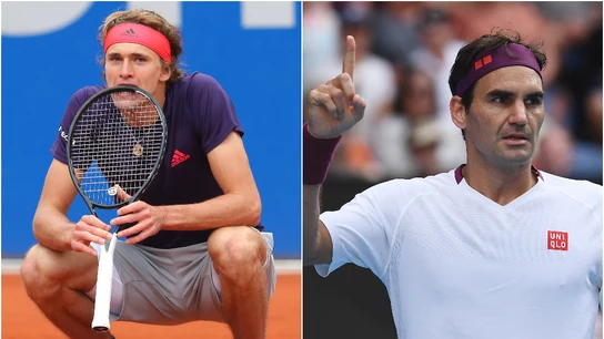 Alexander Zverev y Roger Federer Alexander Zverev y Roger Federer