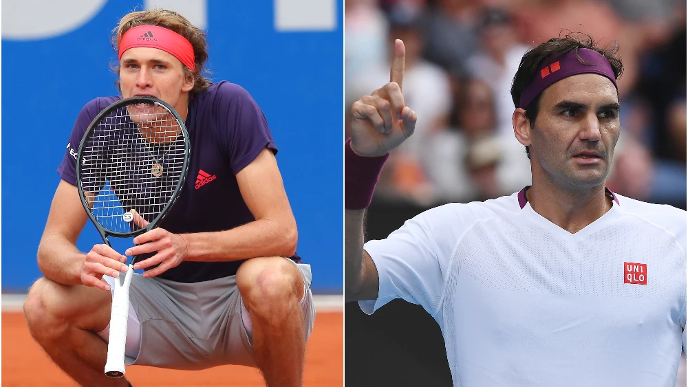 Alexander Zverev y Roger Federer