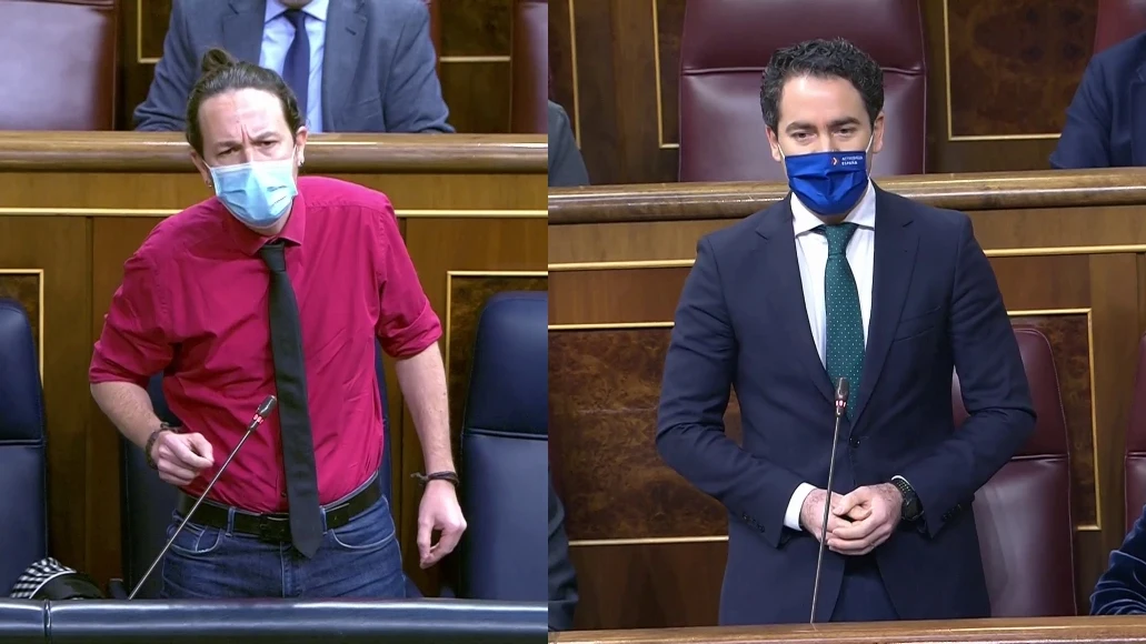 Pablo Iglesias y Teodoro García Egea en el Congreso