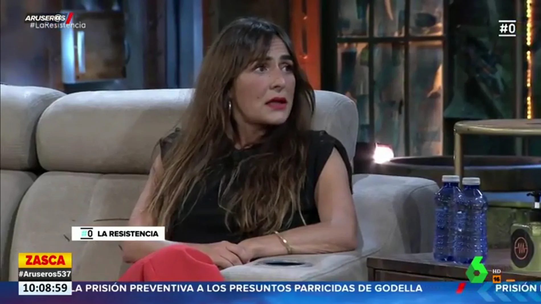 Candela Peña se enfada con Broncano en 'La Resistencia' por no ver ninguna de sus series