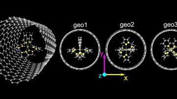 Como colocar el interruptor de espin mas pequeno dentro de un nanotubo