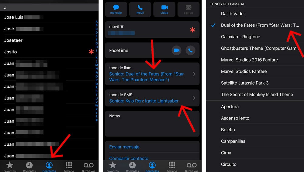 Personalizar tono de llamada y SMS en tu iPhone.