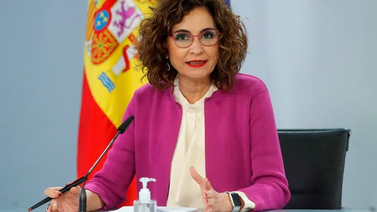 La portavoz del Gobierno, María Jesús Montero, en el Consejo de Ministros de este martes María Jesús Montero