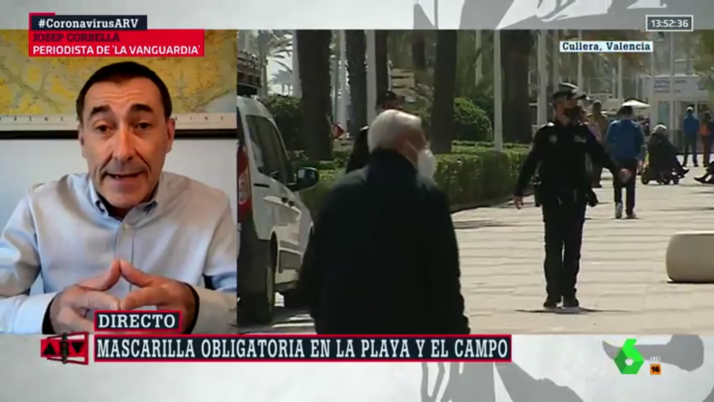 La opinión de Josep Corbella sobre las mascarillas en la playa. La opinión de Josep Corbella sobre las mascarillas en la playa.