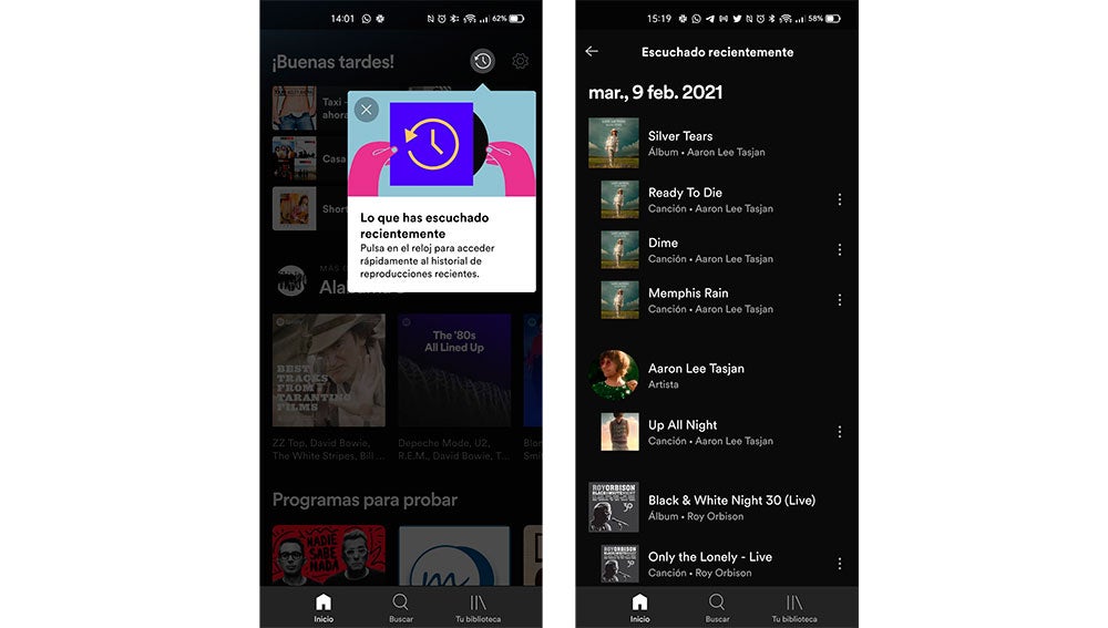 Accediendo a lo que hemos escuchado recientemente