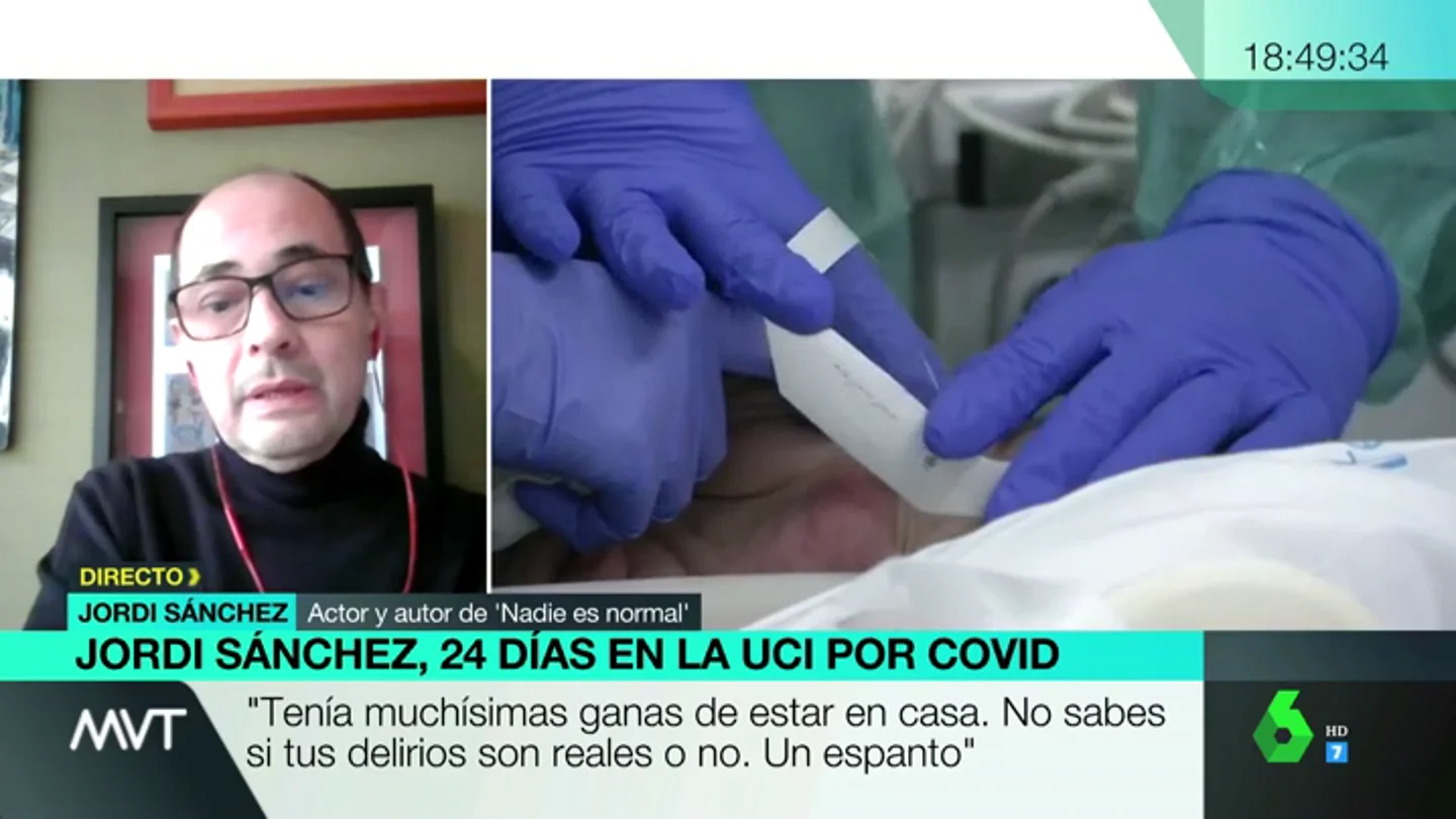 Jordi Sánchez habla tras pasar 24 días en la UCI por COVID: "El coma inducido es un horror, pensé que había muerto mi hijo" Jordi Sánchez habla tras pasar 24 días en la UCI por COVID: "El coma inducido es un horror, pensé que había muerto mi hijo"