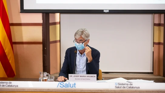 El secretario de Salud Pública de la Generalitat, Josep Maria Argimón, ofrece una rueda de prensa en la Consellería de la Salud Coronavirus cataluña