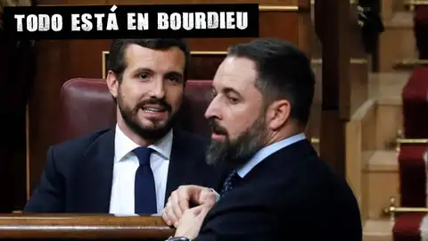Pablo Casado charla con Santiago Abascal Pablo Casado charla con Santiago Abascal
