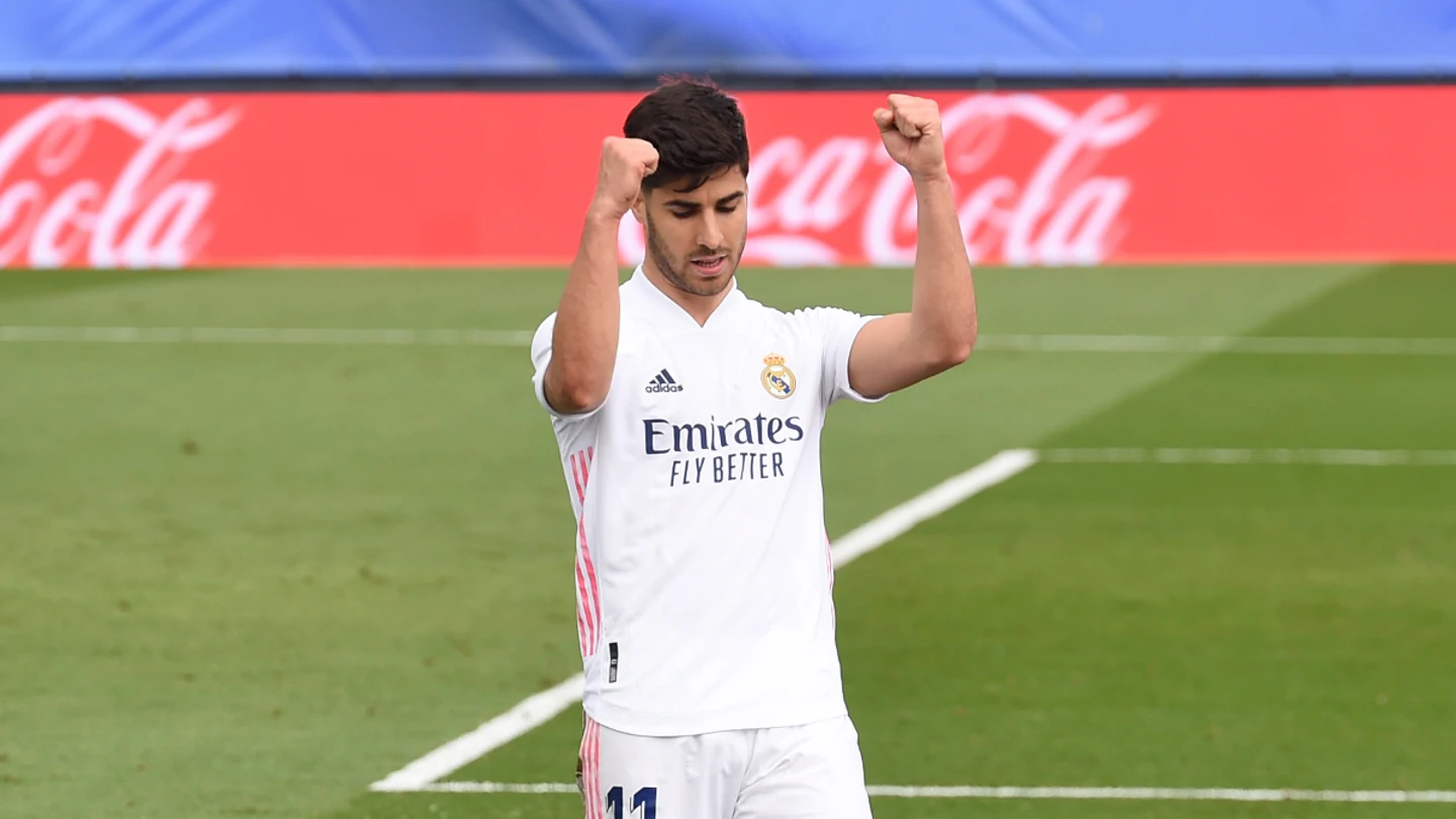 Marco Asensio celebra un gol con el Real Madrid Marco Asensio celebra un gol con el Real Madrid