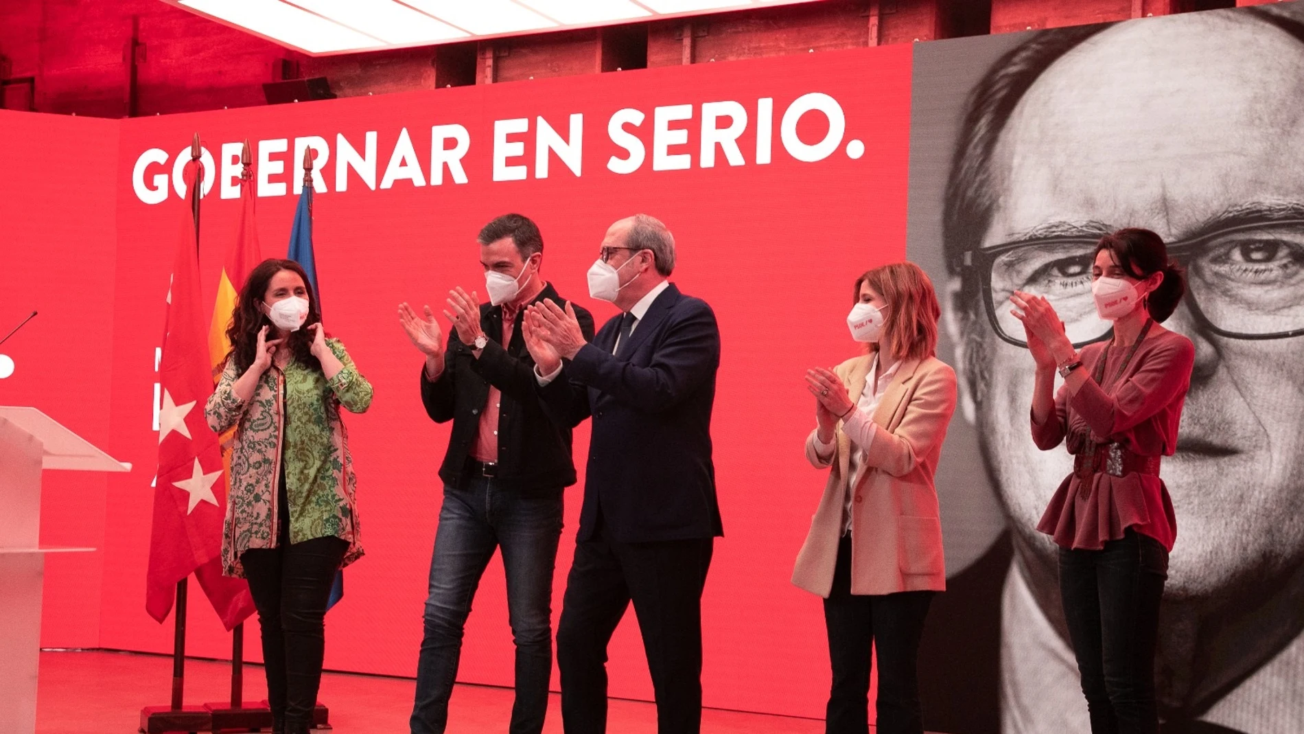 Imagen de un acto de precampaña del PSOE