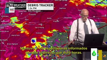 La reacción de un meteorólogo al descubrir en directo que el tornado sobre el que informa pasa por su casa