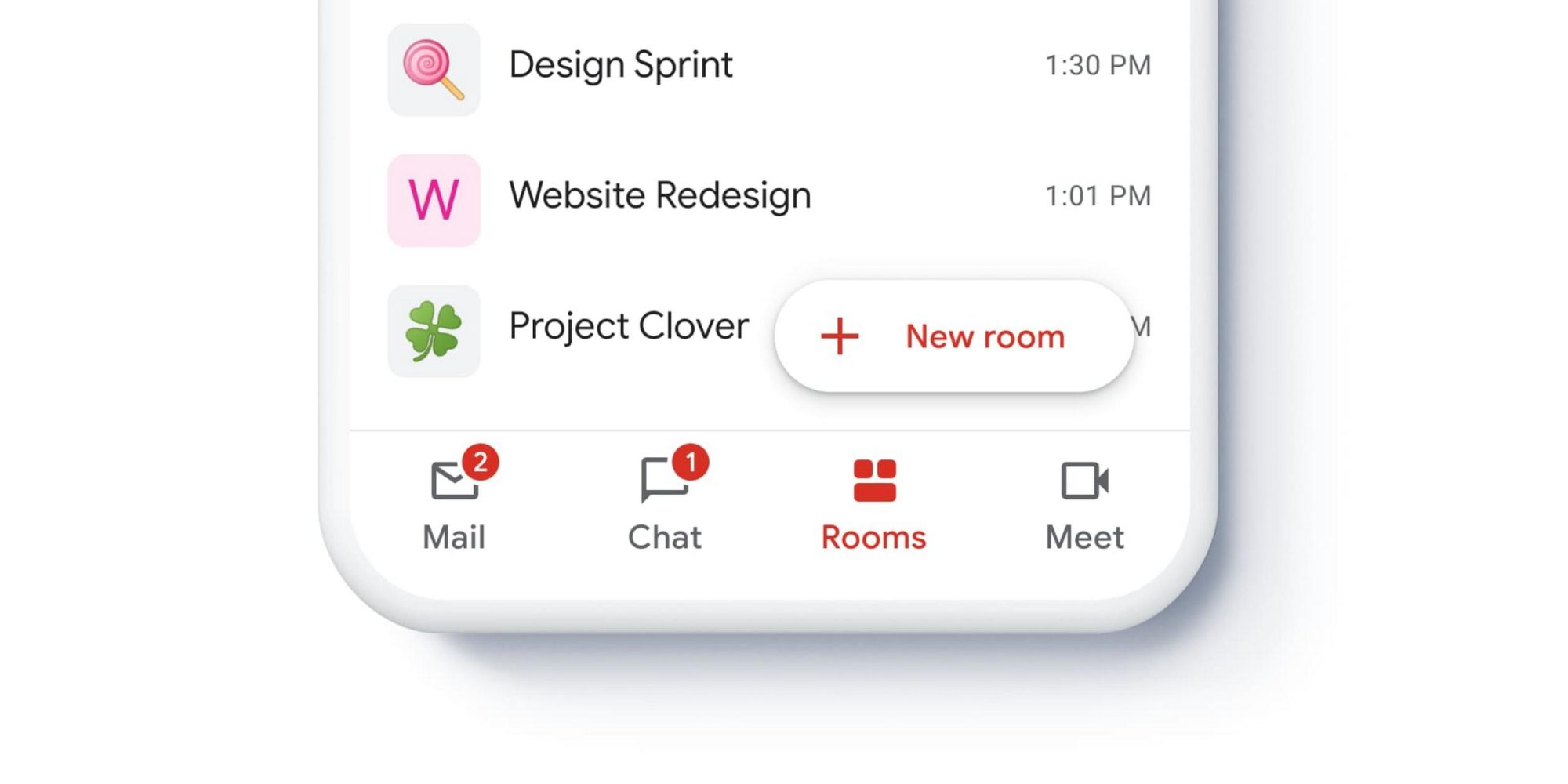 Nuevo acceso en Gmail a las 'salas' de Google Meet.
