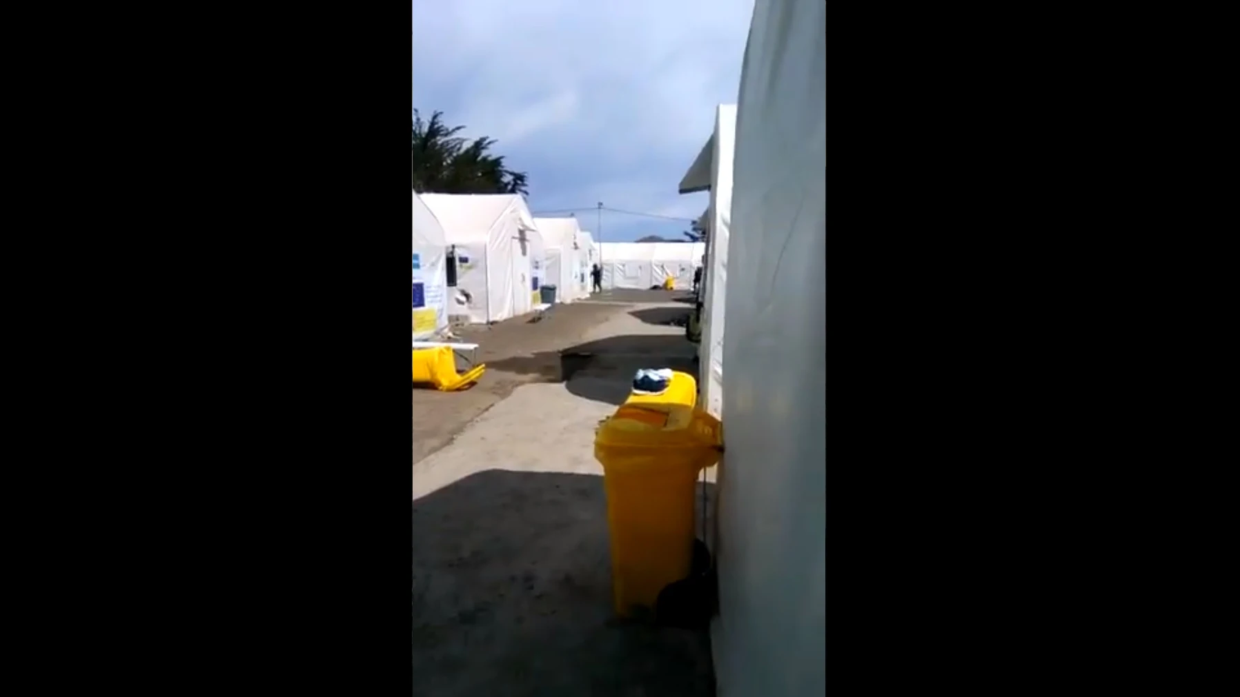 Intervención policial en un campamento de migrantes en Tenerife Intervención policial en un campamento de migrantes en Tenerife