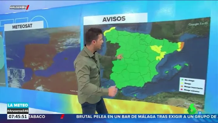 El tiempo cambia con un descenso de las temperaturas en el norte y varias provincias en alerta por viento y oleaje