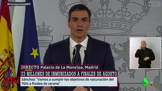 Pedro Sánchez, durante su comparecencia en Moncloa Pedro Sánchez, durante su comparecencia en Moncloa