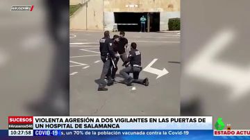 Dos jóvenes amenazan y agreden a dos responsables de seguridad del Hospital de Salamanca